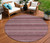 8' Red And Burgundy Round Striped Washable Indoor Outdoor Area Rug