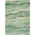 8' X 10' Green Striped Washable Indoor Outdoor Area Rug