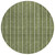 8' Olive Green And Ivory Round Striped Washable Indoor Outdoor Area Rug - Olive Green, Ivory
