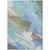10' X 14' Sky Blue And Teal Blue Abstract Washable Indoor Outdoor Area Rug