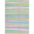 9' X 12' Mint Green Pink And Blue Striped Washable Indoor Outdoor Area Rug