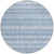 8' Blue And Denim Blue Round Southwestern Washable Indoor Outdoor Area Rug
