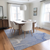 9' X 12' Blue Abstract Washable Non Skid Indoor Outdoor Area Rug