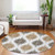8' Chocolate And Ivory Round Ikat Washable Indoor Outdoor Area Rug