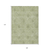 9' X 12' Sage And Artichoke Green Floral Washable Indoor Outdoor Area Rug