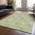 9' X 12' Sage And Artichoke Green Floral Washable Indoor Outdoor Area Rug - Sage, Artichoke Green