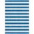 8' X 10' Navy Blue Striped Washable Non Skid Indoor Outdoor Area Rug