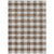 10' X 14' Brown And Beige Plaid Washable Indoor Outdoor Area Rug - Brown, Beige