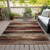 8' X 10' Brown Beige And Burgundy Abstract Washable Indoor Outdoor Area Rug