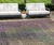 9' X 12' Plum Olive Green And Lavender Abstract Washable Indoor Outdoor Area Rug