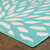6' X 9' Blue Floral Stain Resistant Indoor Outdoor Area Rug - 606114574415