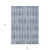 9' X 12' Denim Blue Geometric Washable Non Skid Indoor Outdoor Area Rug