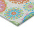 8' X 10' White Orange And Teal Blue Floral Medallion Washable Indoor Outdoor Area Rug