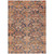 8' X 10' Terra Cotta And Charcoal Damask Washable Indoor Outdoor Area Rug
