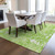 8' X 10' Lime Green And Ivory Striped Washable Indoor Outdoor Area Rug Transitional Style - Lime Green, Ivory Color