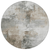 8' Ivory Gray And Khaki Round Abstract Washable Indoor Outdoor Area Rug
