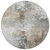 8' Ivory Gray And Khaki Round Abstract Washable Indoor Outdoor Area Rug