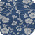 8' Navy Blue And Gray Round Floral Washable Indoor Outdoor Area Rug - Navy Blue, Gray