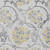 8' X 10' Silver Gray And Gold Floral Washable Indoor Outdoor Area Rug - Silver, Gray, Gold