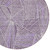 8' Purple And Ivory Round Geometric Washable Indoor Outdoor Area Rug Transitional Style - Purple, Ivory Color