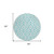 8' Aqua And Ivory Round Geometric Washable Indoor Outdoor Area Rug - Aqua, Ivory