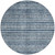 8' Blue And Gray Round Oriental Washable Indoor Outdoor Area Rug