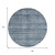 8' Blue And Gray Round Oriental Washable Indoor Outdoor Area Rug