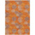10' X 14' Orange Silver And Peach Polka Dot Washable Indoor Outdoor Area Rug