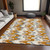 10' X 14' Terra Cotta Copper And Gray Abstract Washable Indoor Outdoor Area Rug - 608219098582