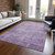 8' X 10' Lavender And Plum Abstract Washable Indoor Outdoor Area Rug