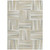 10' X 14' Ivory Beige And Gray Geometric Washable Indoor Outdoor Area Rug