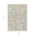 10' X 14' Ivory Beige And Gray Geometric Washable Indoor Outdoor Area Rug