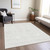 9' X 12' Ivory And Beige Geometric Washable Indoor Outdoor Area Rug Transitional Style - Ivory, Beige Color