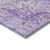 9' X 12' Lavender And Gray Damask Washable Indoor Outdoor Area Rug