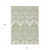 10' X 14' Artichoke Green And Beige Ikat Washable Indoor Outdoor Area Rug
