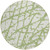8' Green And Ivory Round Abstract Washable Indoor Outdoor Area Rug - 880016448931
