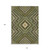 10' X 14' Olive Green Gray And Ivory Tribal Washable Indoor Outdoor Area Rug