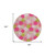 8' Pink Green And Ivory Round Polka Dot Washable Indoor Outdoor Area Rug