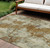 8' X 10' Terra Cotta And Beige Abstract Washable Indoor Outdoor Area Rug - Terra Cotta, Beige