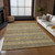 10' X 14' Gold Gray And Silver Floral Medallion Washable Indoor Outdoor Area Rug