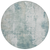 8' Turquoise And Ivory Round Abstract Washable Indoor Outdoor Area Rug