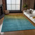 10' X 14' Brown Blue And Taupe Ombre Washable Indoor Outdoor Area Rug
