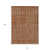 10' X 14' Brown Copper And Gray Striped Washable Indoor Outdoor Area Rug