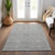 10' X 14' Gray And Ivory Geometric Washable Indoor Outdoor Area Rug Transitional Style - Gray, Ivory Color
