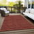 10' X 14' Burgundy Geometric Washable Non Skid Indoor Outdoor Area Rug
