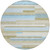 8' Sky Blue And Denim Blue Round Striped Washable Indoor Outdoor Area Rug - Sky Blue, Denim Blue