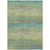 10' X 14' Artichoke Green Striped Washable Indoor Outdoor Area Rug