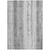 8' X 10' Gray And Ivory Striped Washable Indoor Outdoor Area Rug