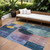 8' X 10' Blue Green And Copper Geometric Washable Indoor Outdoor Area Rug