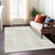 9' X 12' Ivory And Beige Abstract Washable Indoor Outdoor Area Rug Transitional Style - Ivory, Beige Color